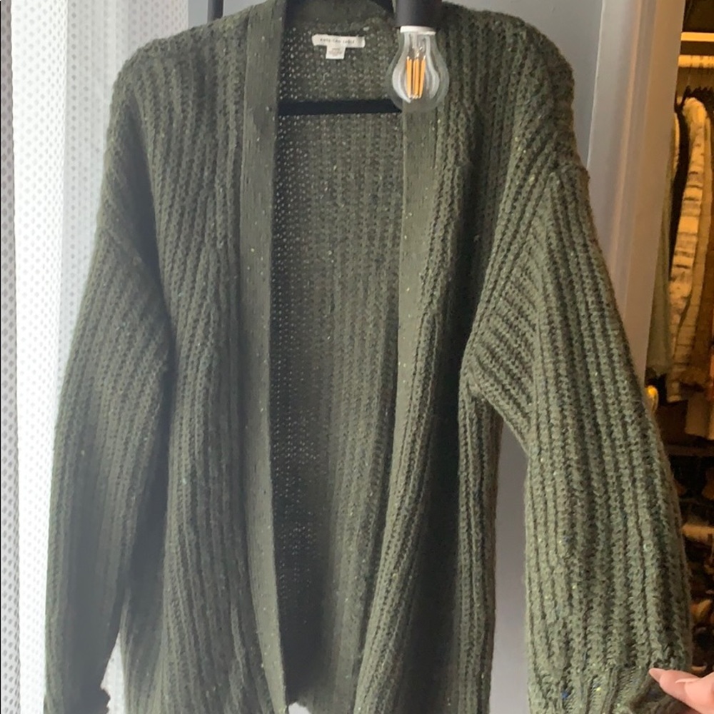 Olive green cardigan